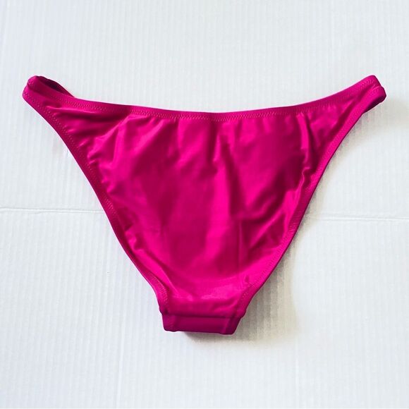 J Crew Radiant Fuchsia Heritage 1989 High Leg Bikini Bottom Sz M NWT - Picture 6 of 11